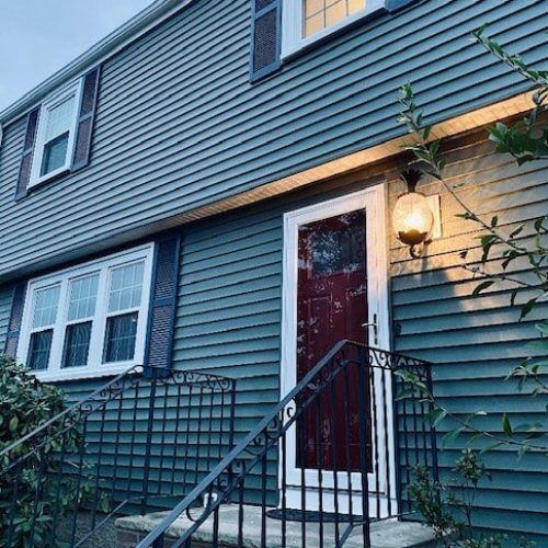 newly installed siding on home